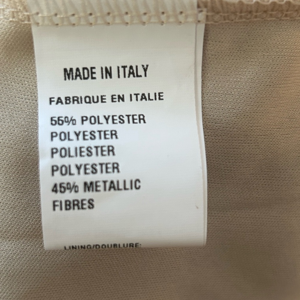 Carla Conti Made in Italy Gold Metallic Pleated Empire Waist Maxi Dress 2X NWT - Picture 6 of 10